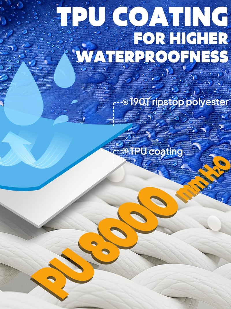 ANYOO Hood Rain Poncho Waterproof Lightweight Raincoat for Men Women Adult with Pocket for Hiking Camping Outdoor Activities - Image 2